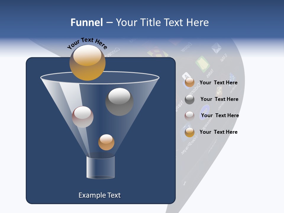 Black Smartphone Bent PowerPoint Template
