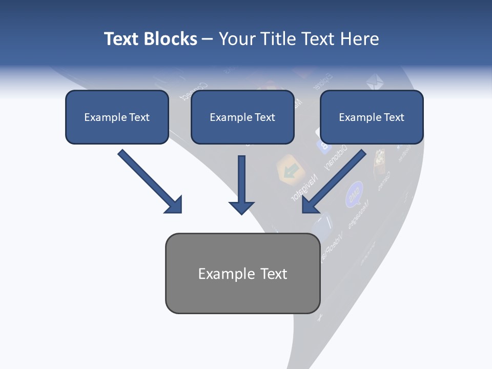 Black Smartphone Bent PowerPoint Template
