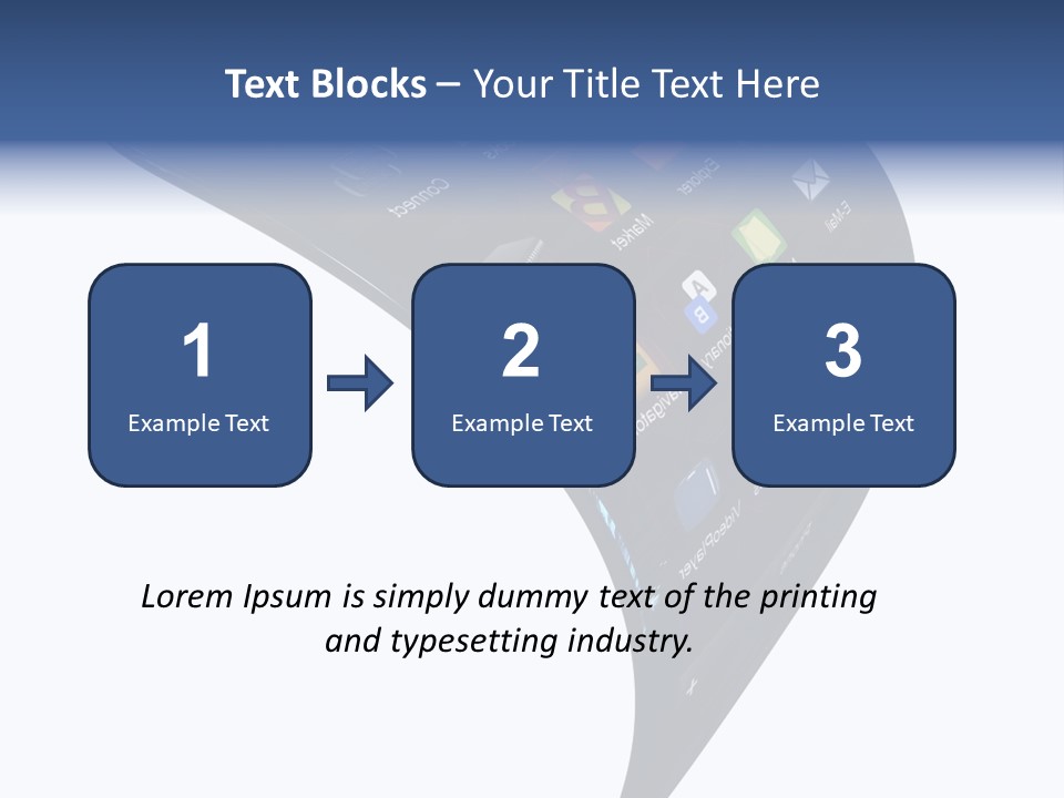 Black Smartphone Bent PowerPoint Template