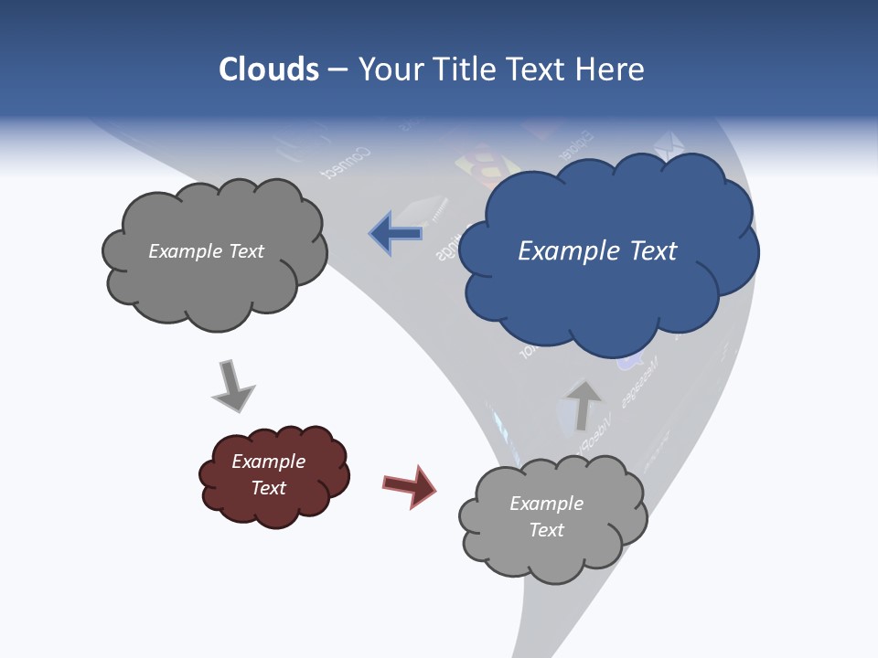 Black Smartphone Bent PowerPoint Template