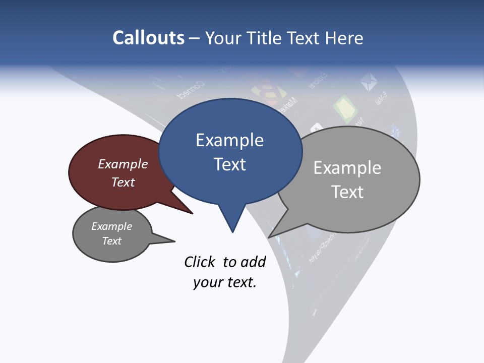 Black Smartphone Bent PowerPoint Template