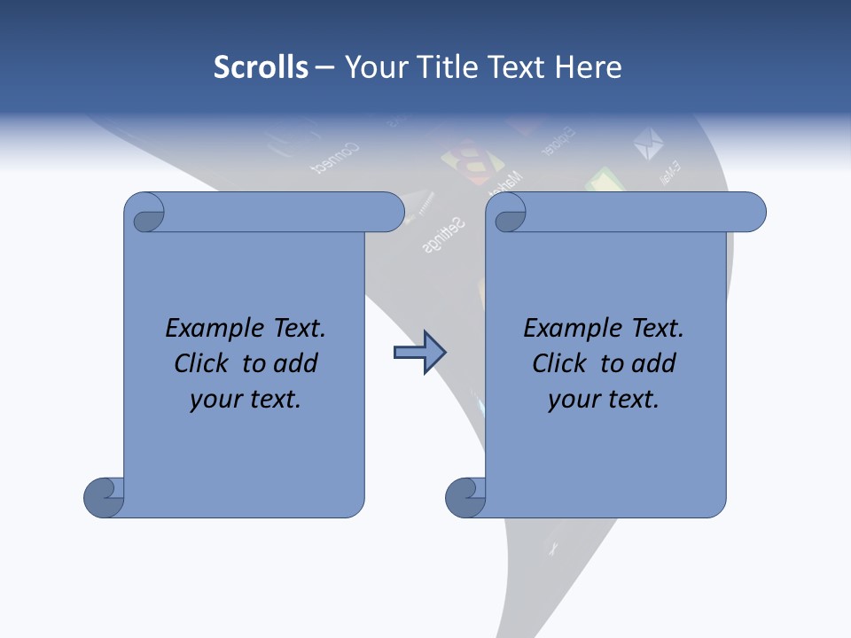 Black Smartphone Bent PowerPoint Template