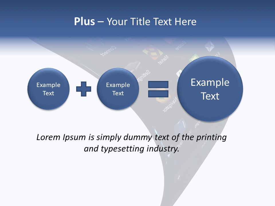 Black Smartphone Bent PowerPoint Template