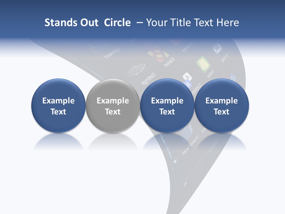 Black Smartphone Bent PowerPoint Template