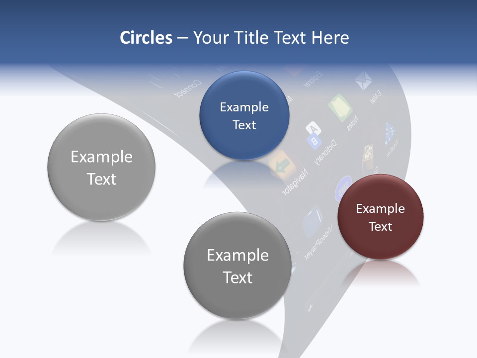 Black Smartphone Bent PowerPoint Template