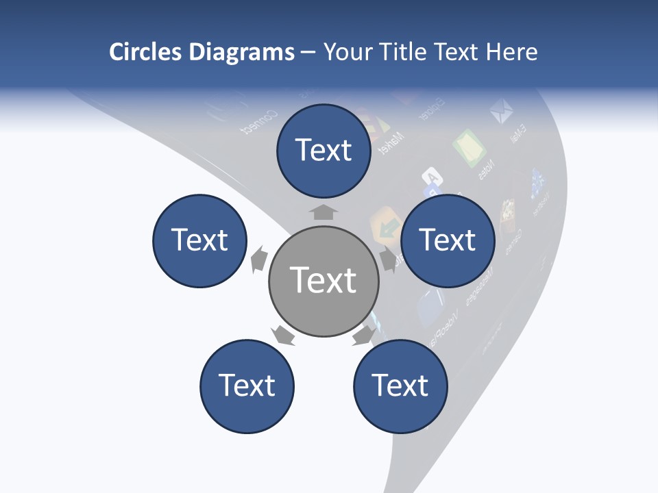 Black Smartphone Bent PowerPoint Template