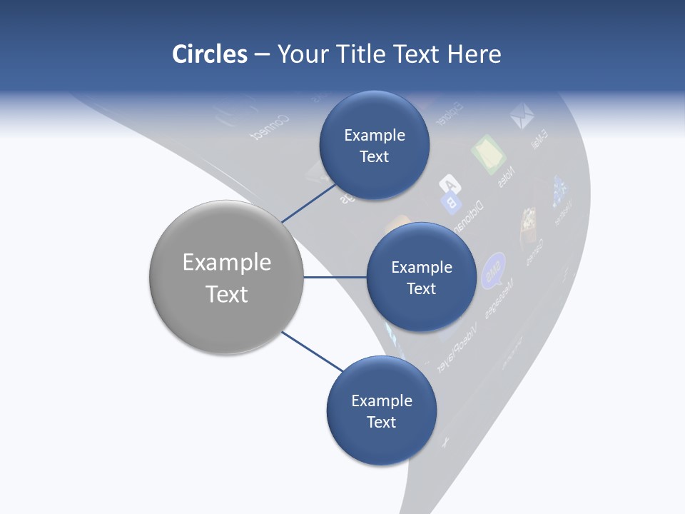 Black Smartphone Bent PowerPoint Template