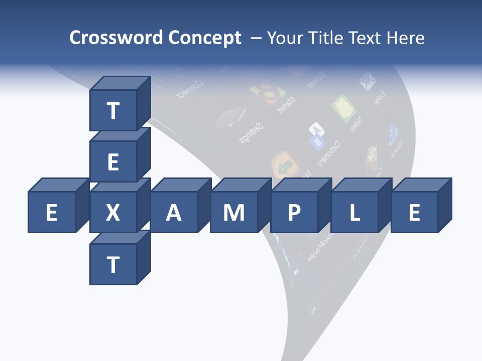 Black Smartphone Bent PowerPoint Template