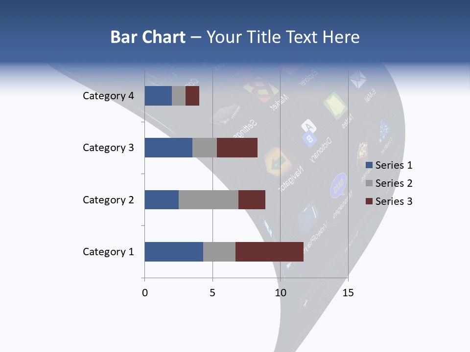 Black Smartphone Bent PowerPoint Template