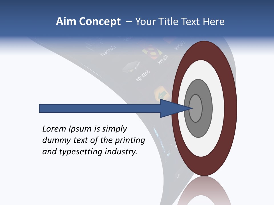 Black Smartphone Bent PowerPoint Template