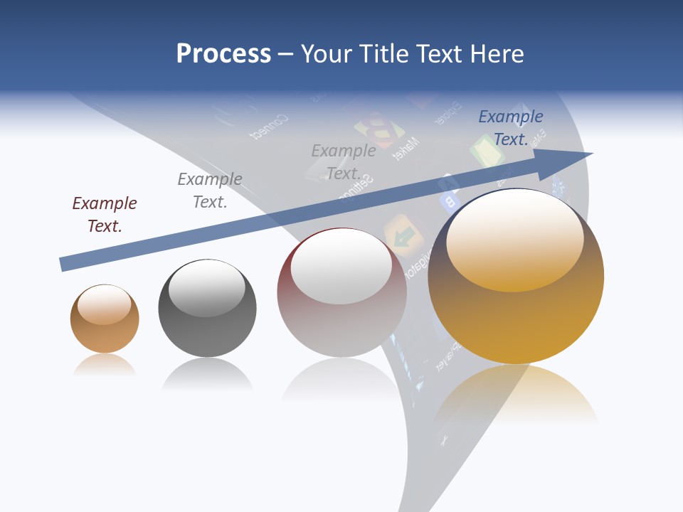 Black Smartphone Bent PowerPoint Template