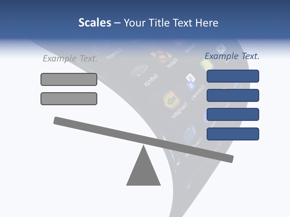 Black Smartphone Bent PowerPoint Template