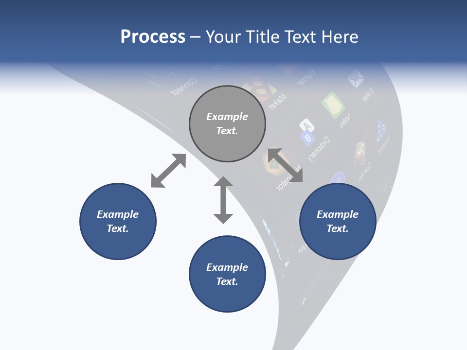 Black Smartphone Bent PowerPoint Template