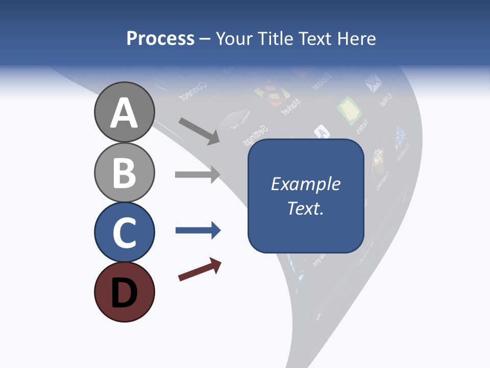 Black Smartphone Bent PowerPoint Template