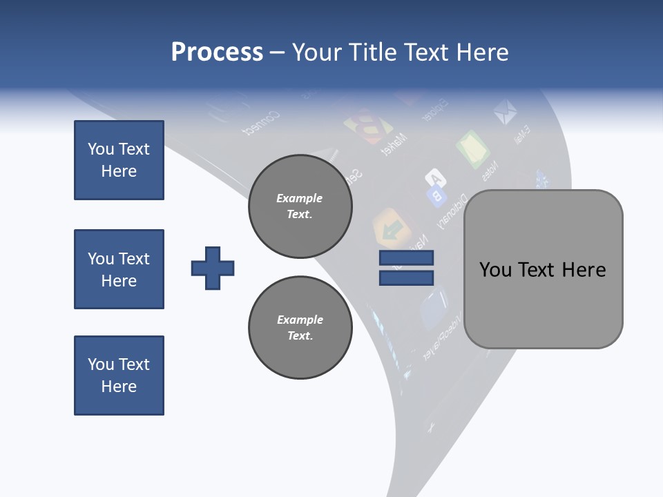 Black Smartphone Bent PowerPoint Template