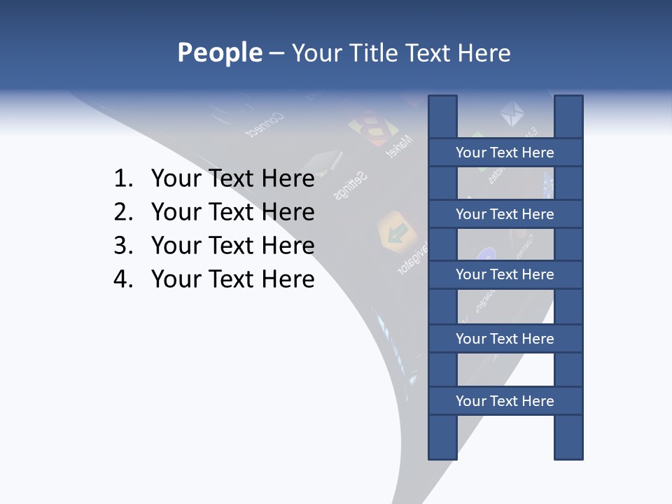 Black Smartphone Bent PowerPoint Template