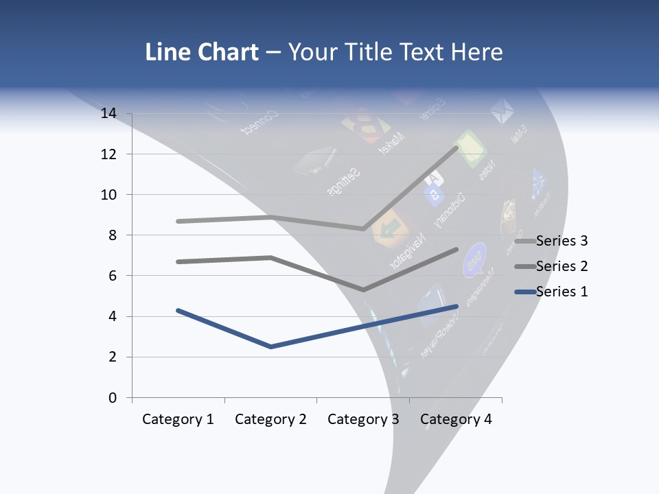 Black Smartphone Bent PowerPoint Template