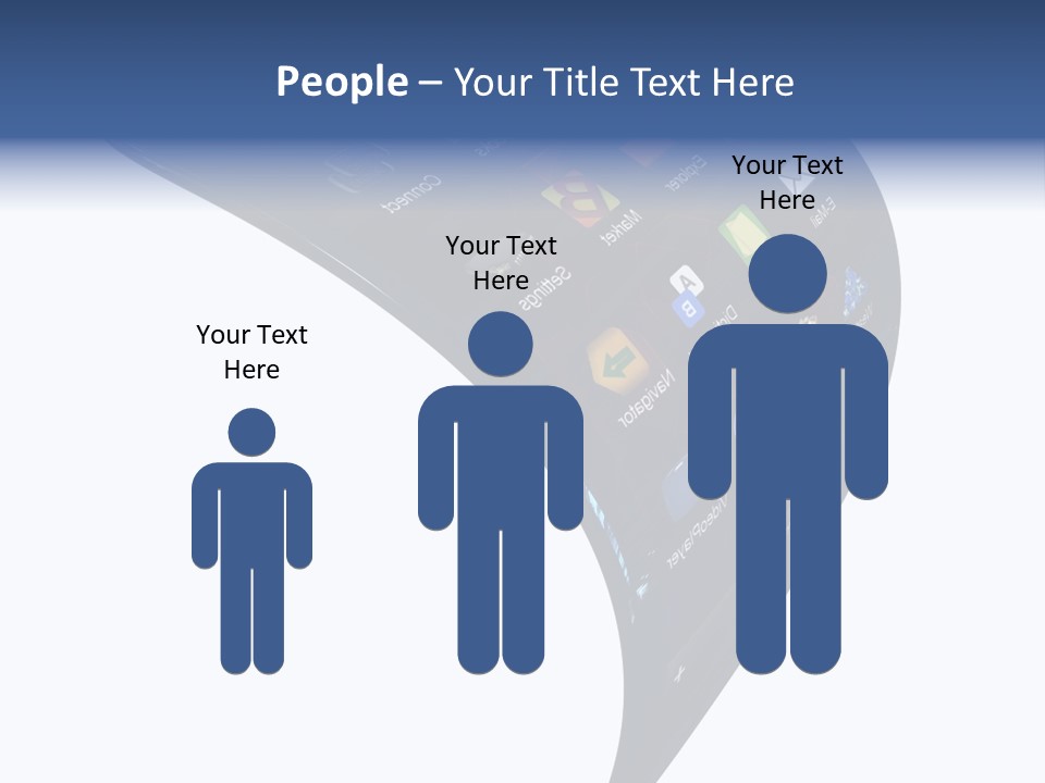 Black Smartphone Bent PowerPoint Template