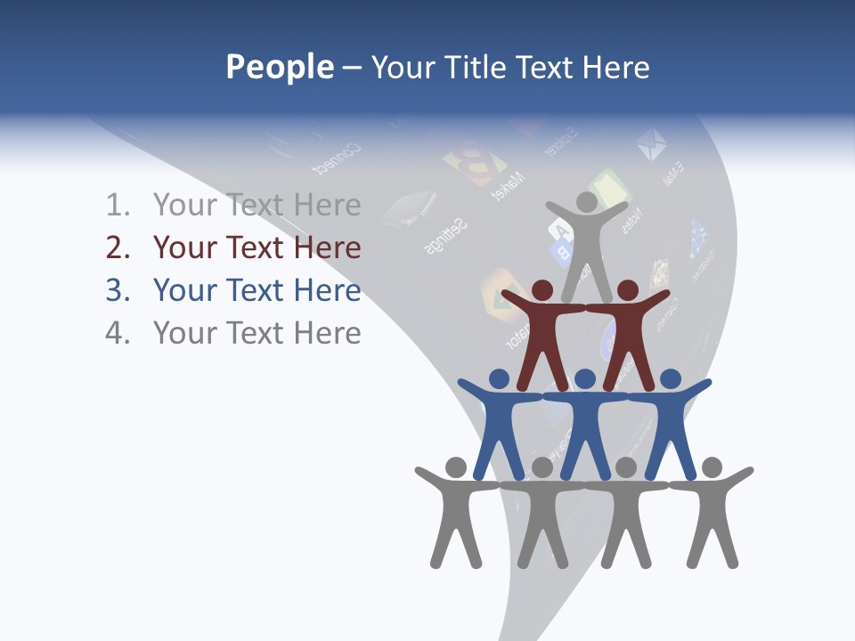 Black Smartphone Bent PowerPoint Template