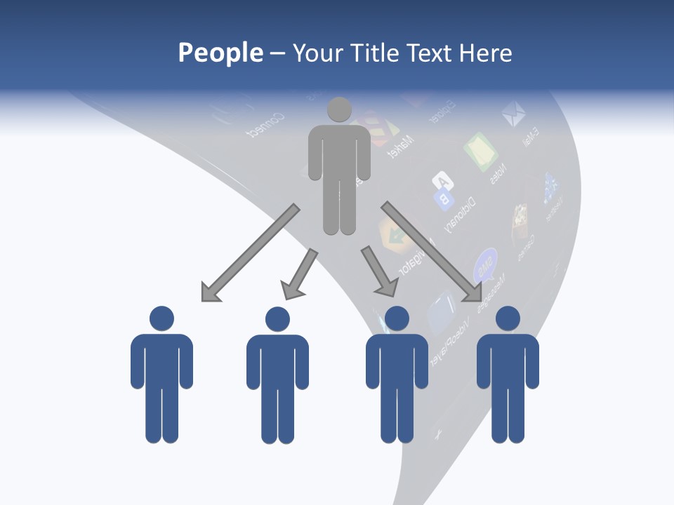 Black Smartphone Bent PowerPoint Template