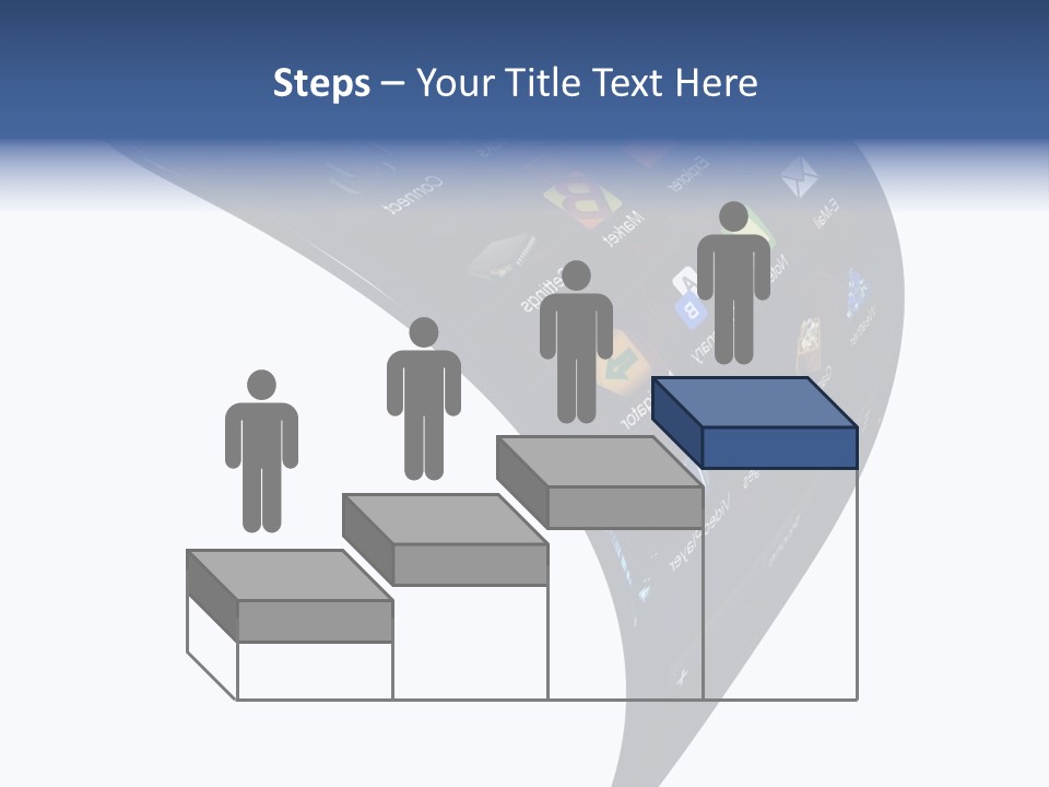 Black Smartphone Bent PowerPoint Template