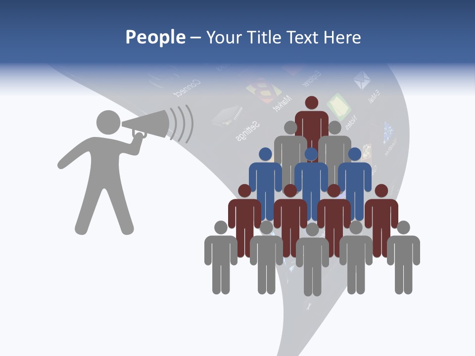 Black Smartphone Bent PowerPoint Template