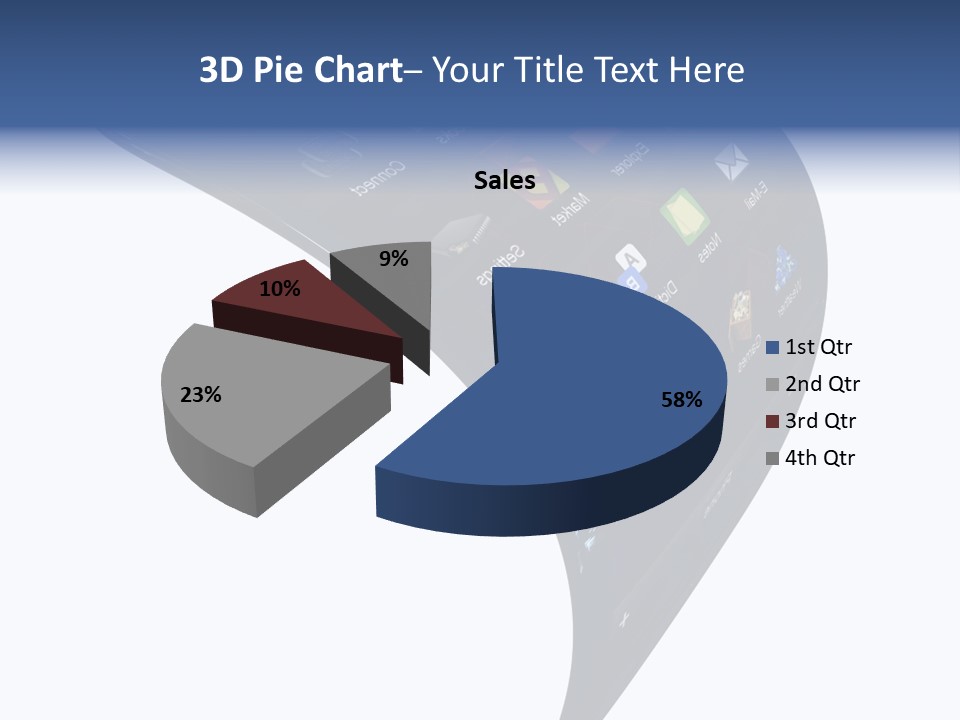 Black Smartphone Bent PowerPoint Template