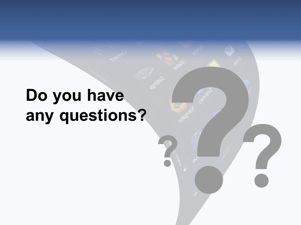 Black Smartphone Bent PowerPoint Template