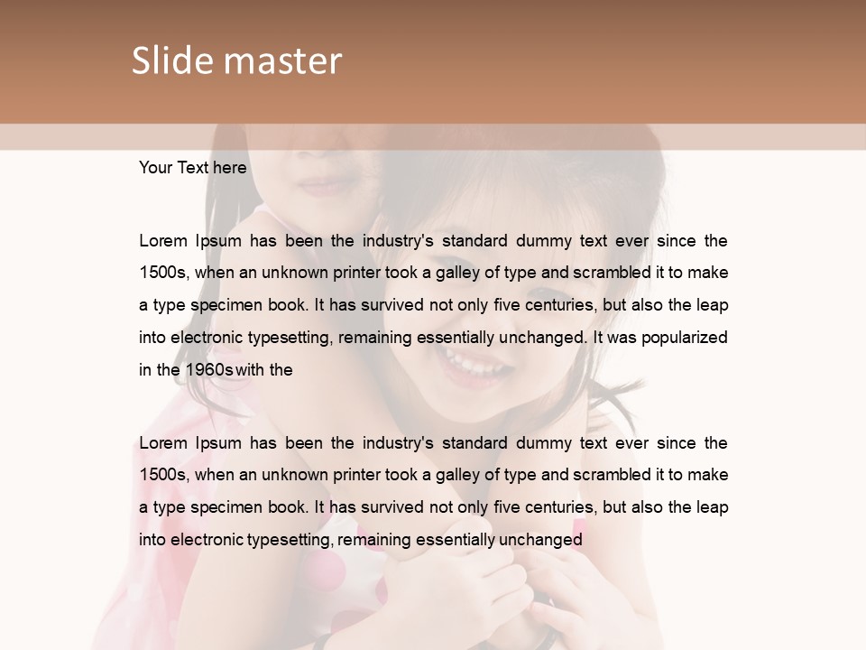 Childcare Two Sibling PowerPoint Template
