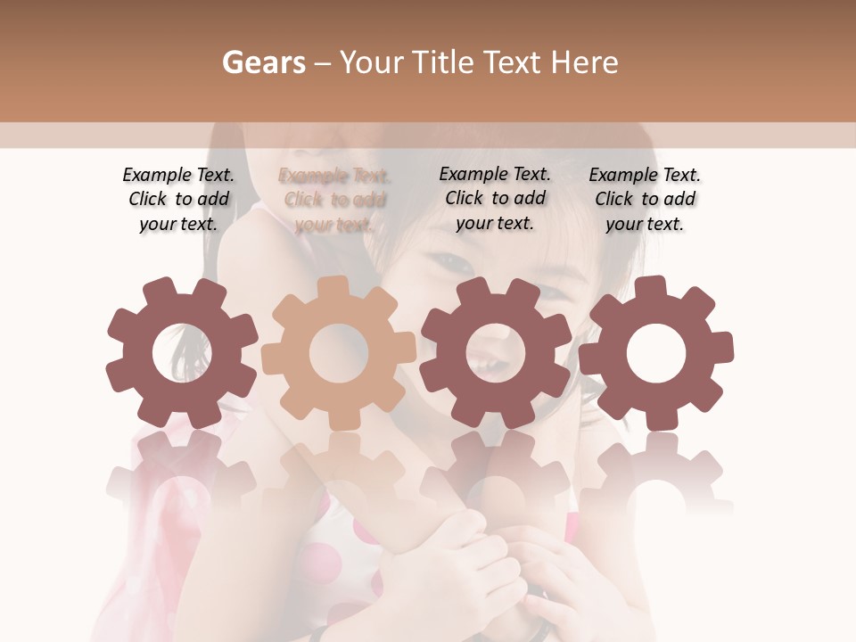 Childcare Two Sibling PowerPoint Template