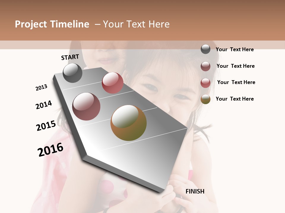 Childcare Two Sibling PowerPoint Template