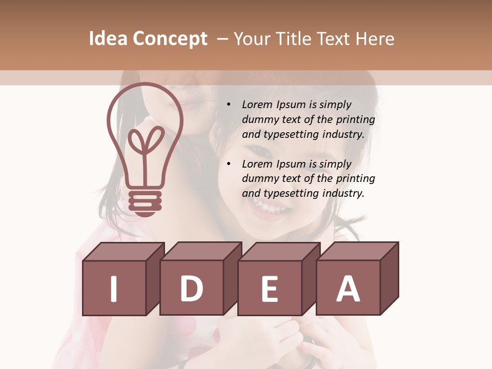 Childcare Two Sibling PowerPoint Template