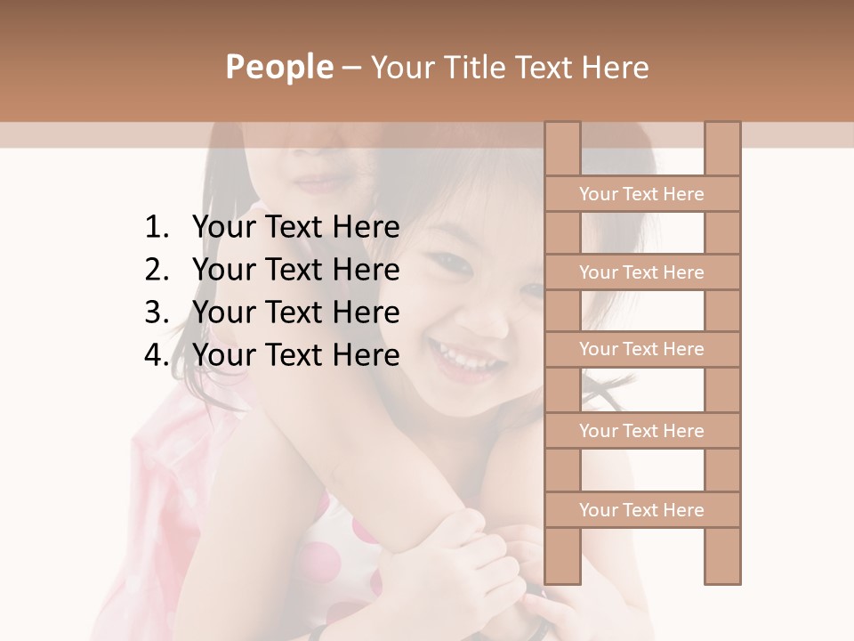 Childcare Two Sibling PowerPoint Template