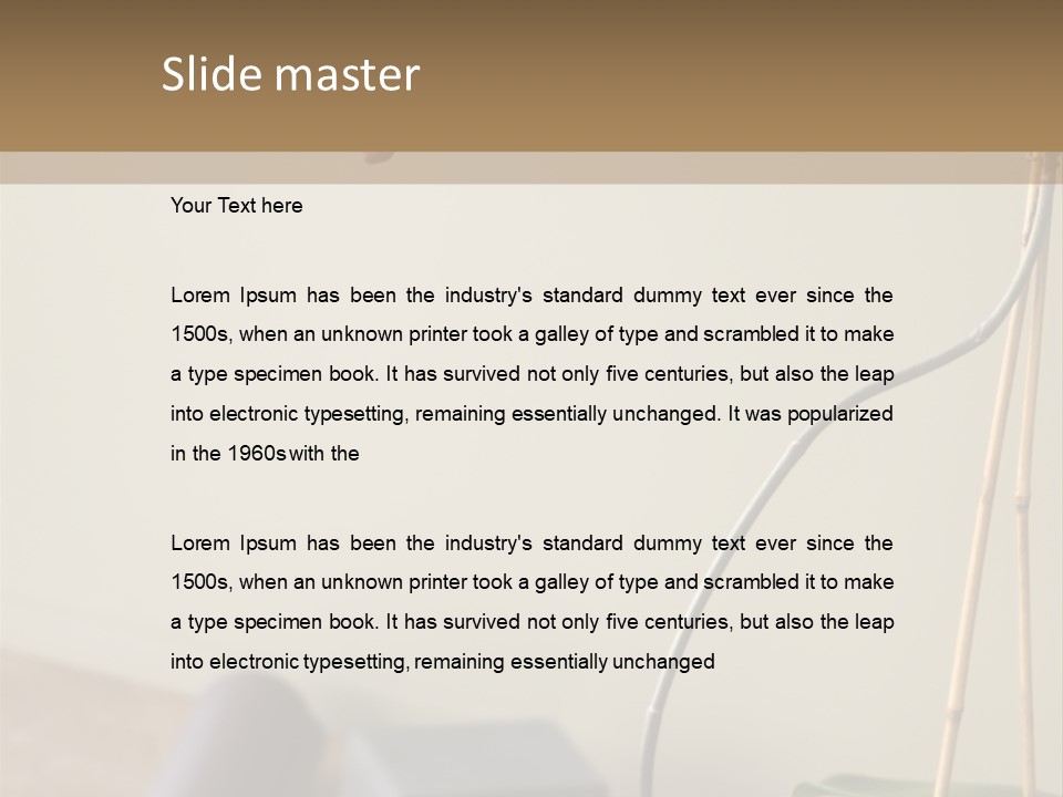 Spa Beige Mat PowerPoint Template