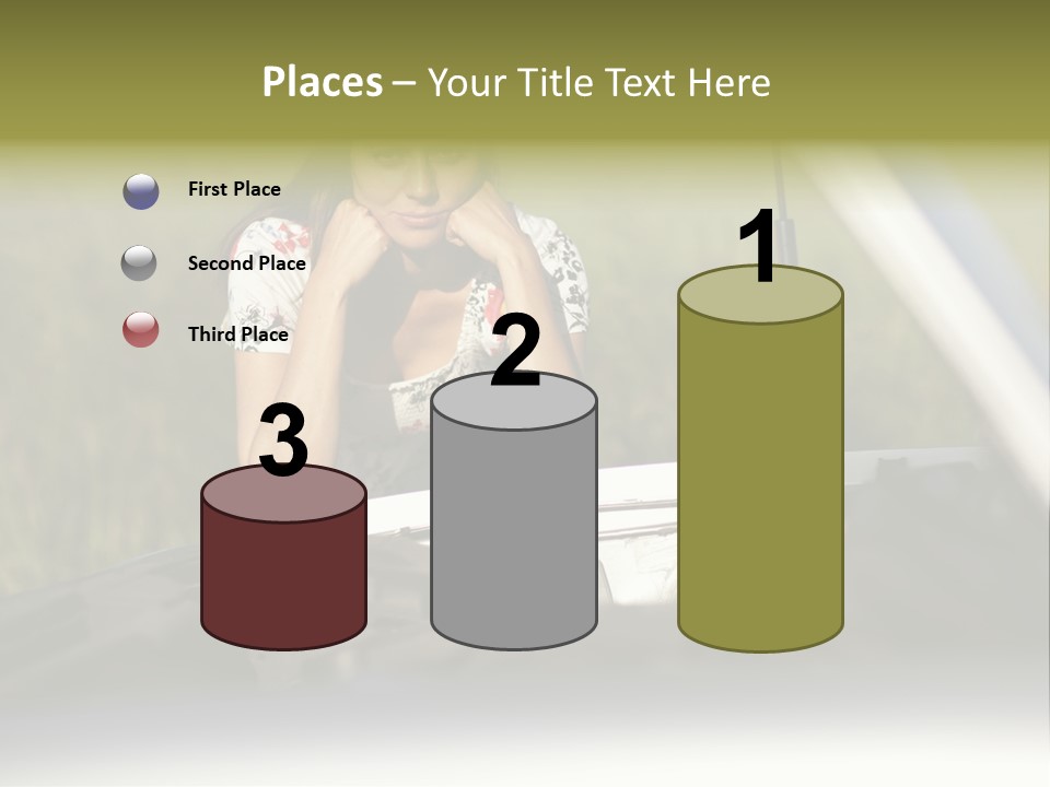 Open Person Car PowerPoint Template