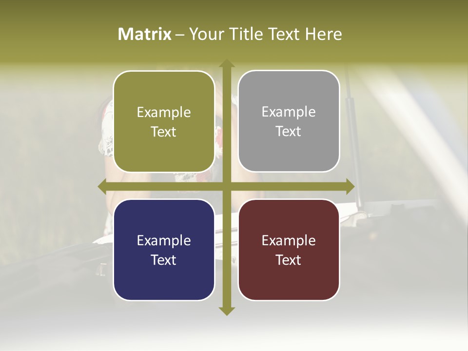 Open Person Car PowerPoint Template