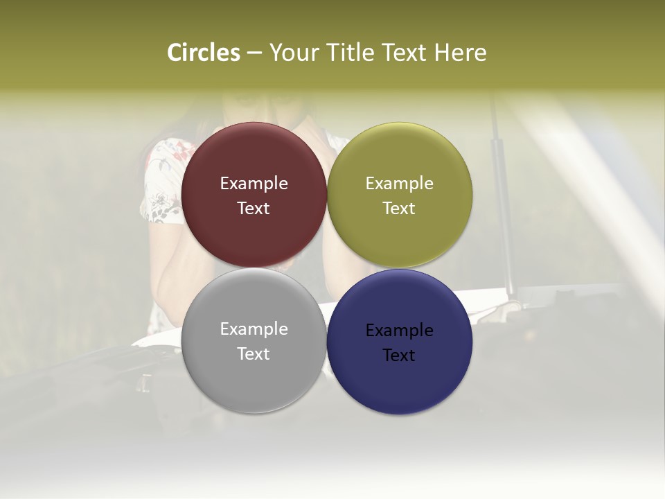 Open Person Car PowerPoint Template