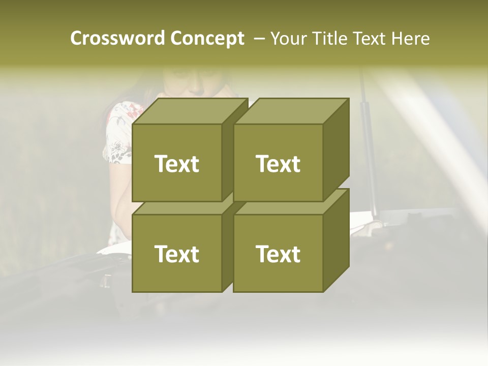 Open Person Car PowerPoint Template
