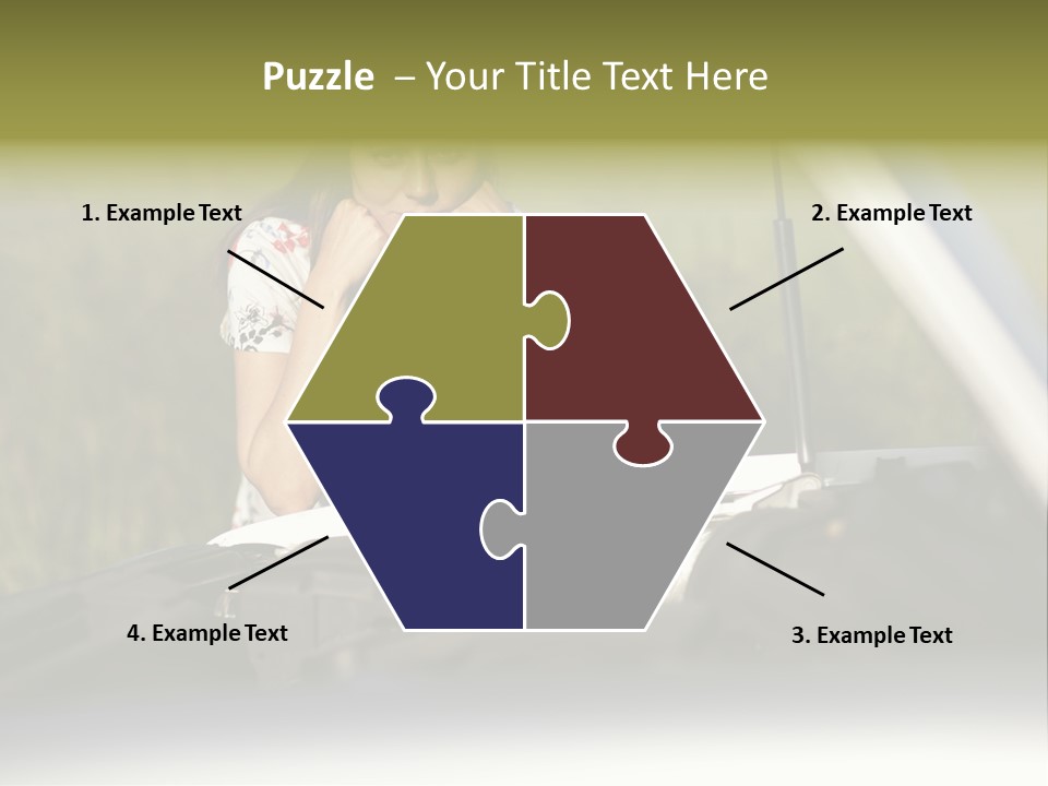 Open Person Car PowerPoint Template