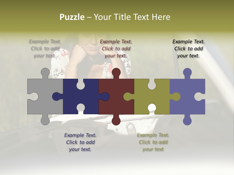 Open Person Car PowerPoint Template