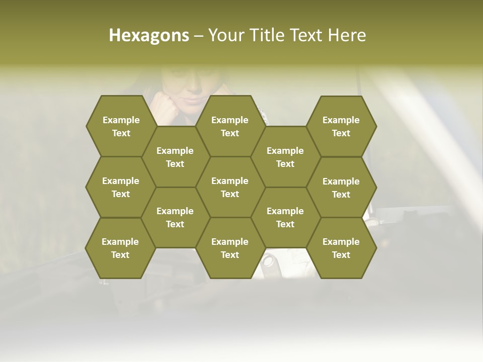 Open Person Car PowerPoint Template