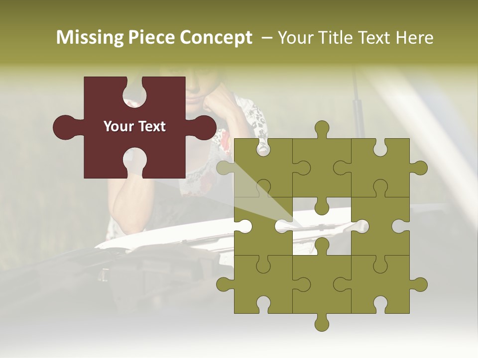 Open Person Car PowerPoint Template