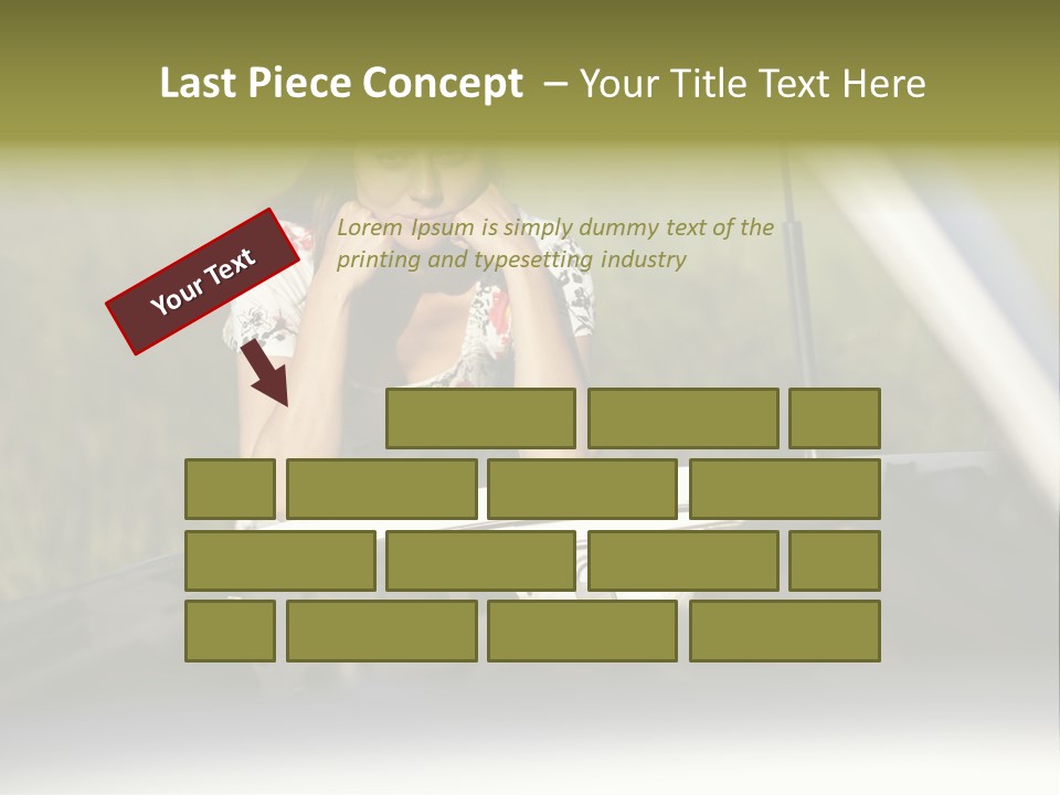 Open Person Car PowerPoint Template