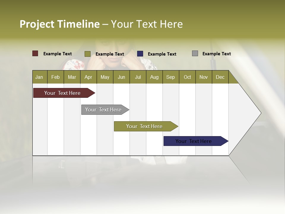 Open Person Car PowerPoint Template