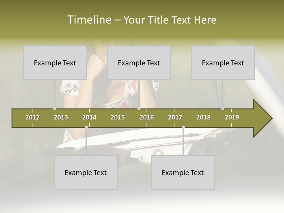 Open Person Car PowerPoint Template