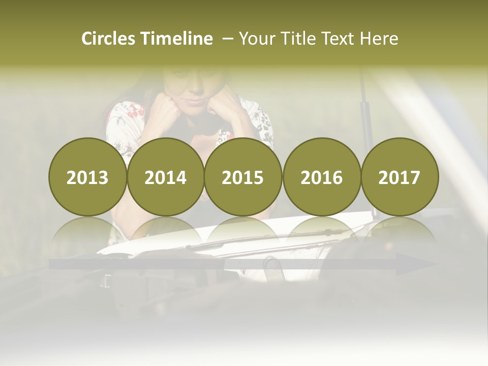 Open Person Car PowerPoint Template