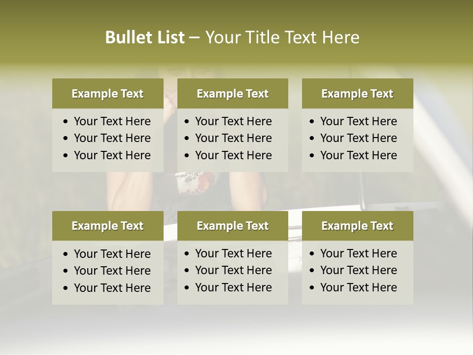 Open Person Car PowerPoint Template