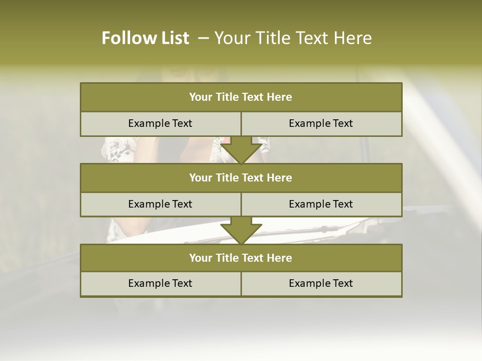 Open Person Car PowerPoint Template