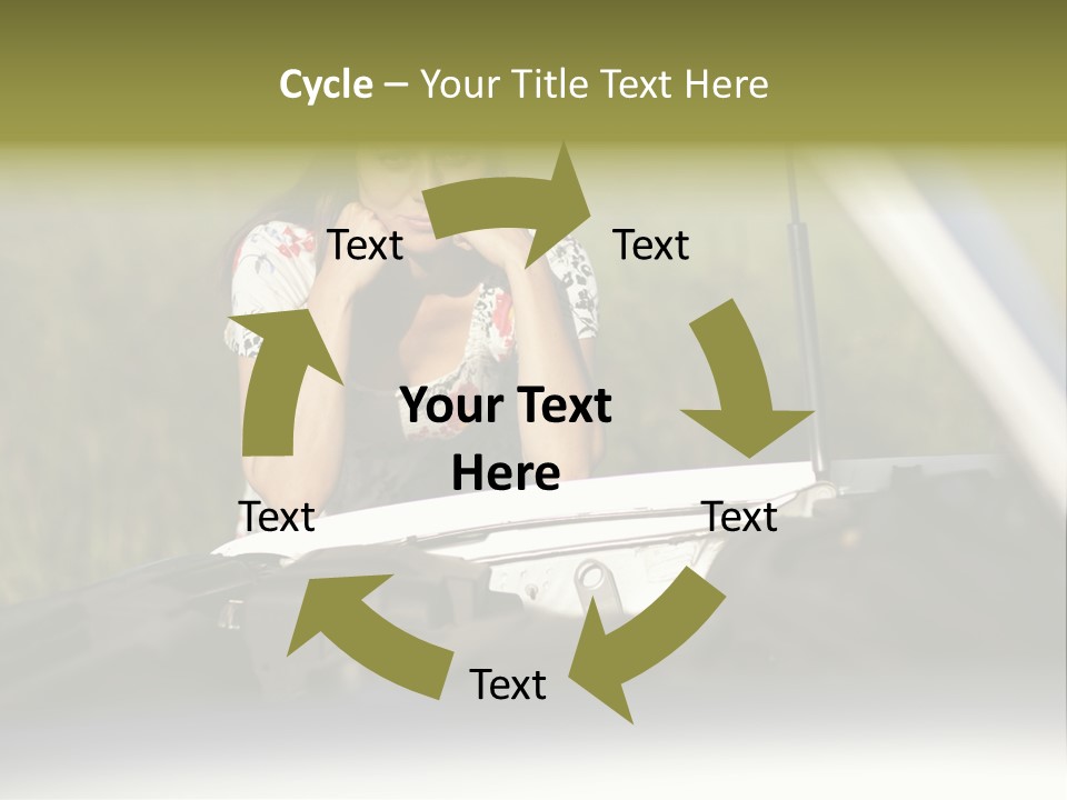 Open Person Car PowerPoint Template