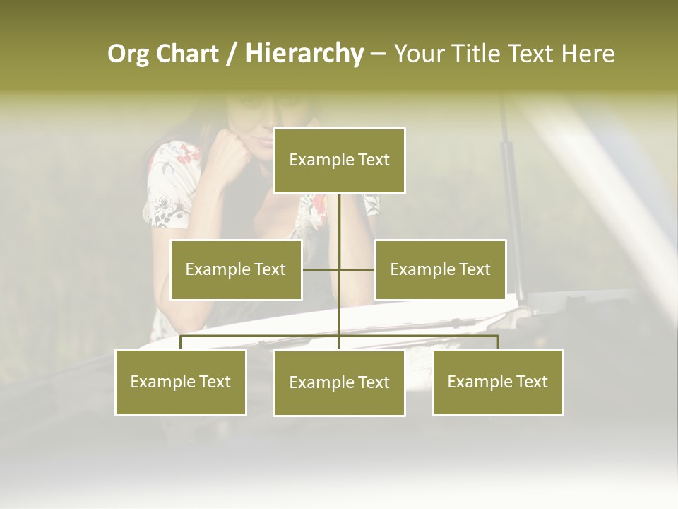 Open Person Car PowerPoint Template